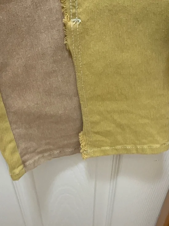 Two-Tone Tan & Mustard Women’s Jeans - Picture 5 of 8